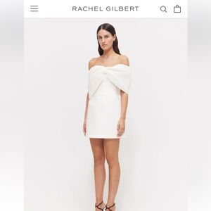 Rachel Gilbert Kace Mini Dress in Ivory, Size 0. Worn ONCE. Perfect condition.
